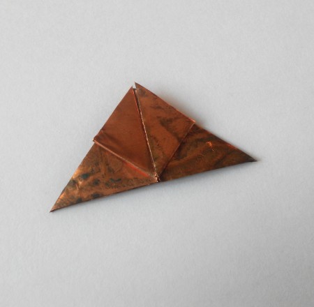 Folding the copper foil.