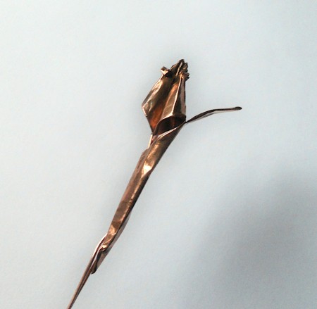 Adding a stem to the tulip shape.