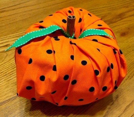 The completed Toilet Paper Pumpkins