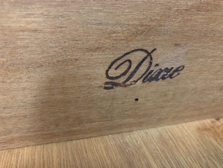 The Dixie logo marked inside a drawer.