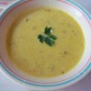 A bowl of Curried Apple Bisque