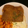 A plate containing scrapple.