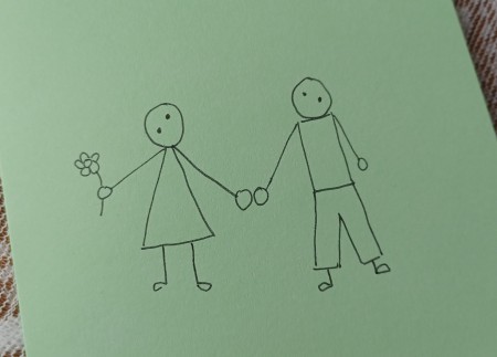 Drawing the couple.