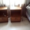 Two small wooden nightstands.