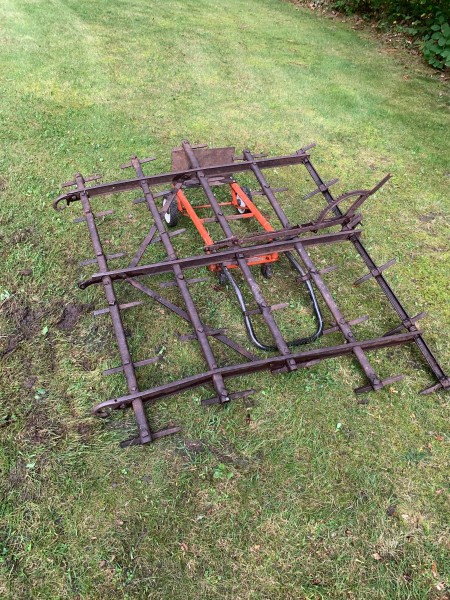 An old piece of farming equipment.