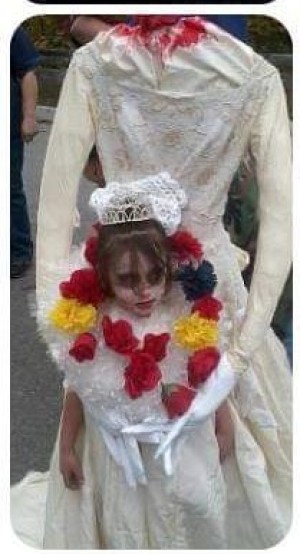 a Headless Bride costume