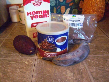 Ingredients for Healthy Chocolate Shake