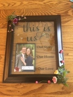 The completed wedding frame.