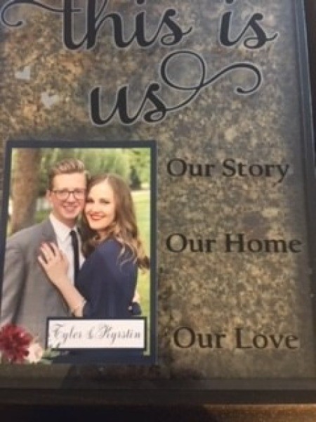 Assembling the wedding frame.