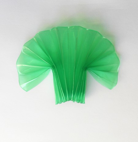 Making a tree shape from the plastic.