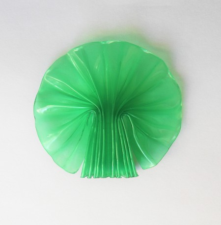 Making a tree shape from the plastic.