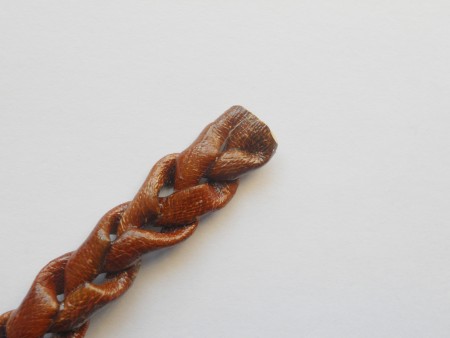 Adding a loop on the end of the braided bark.