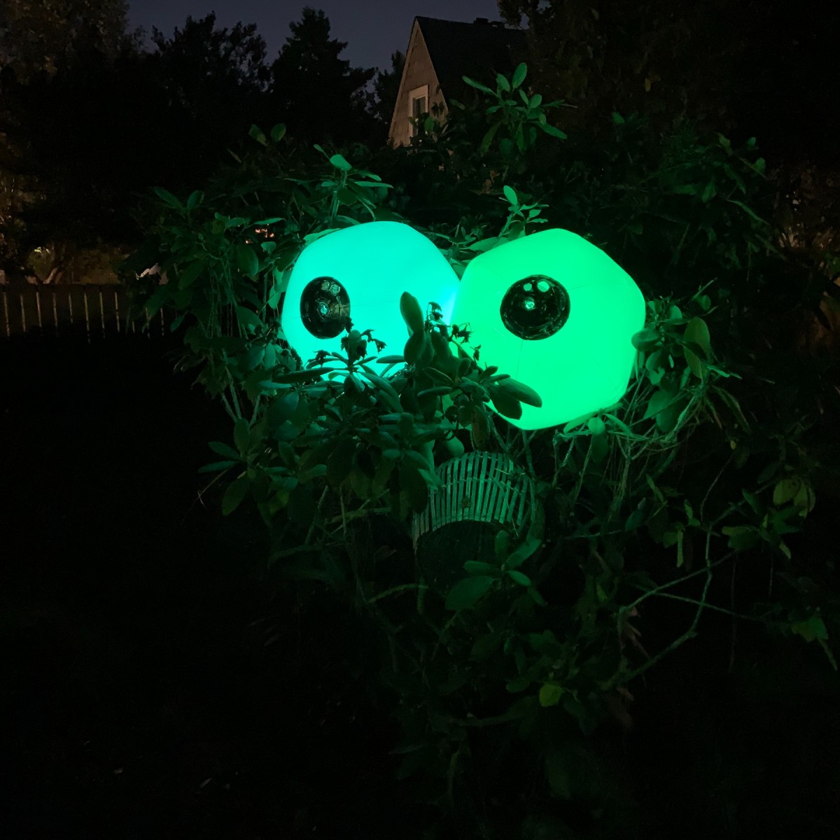 Glowing Tree Eyes Halloween Decoration My Frugal Halloween
