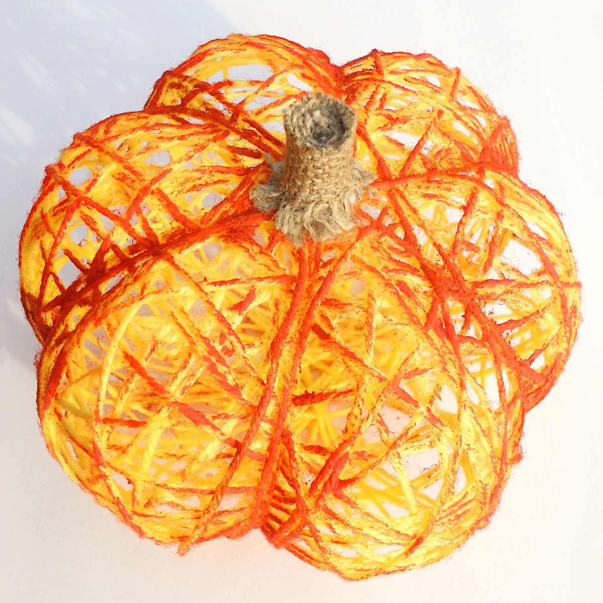 Yarn PumpkinShaped Decoration My Frugal Halloween