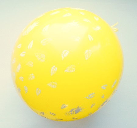 A blown up balloon.