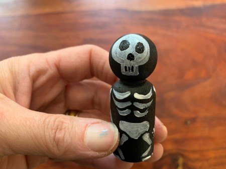 The completed painted skull.