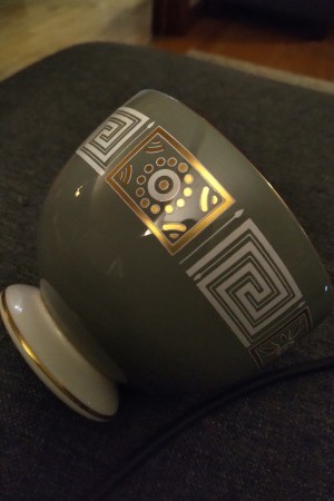 A decorative china cup.