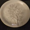 A plate with a decorative pattern.