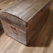 An old wooden chest.