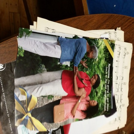 A collection of sheet music for upcycling.