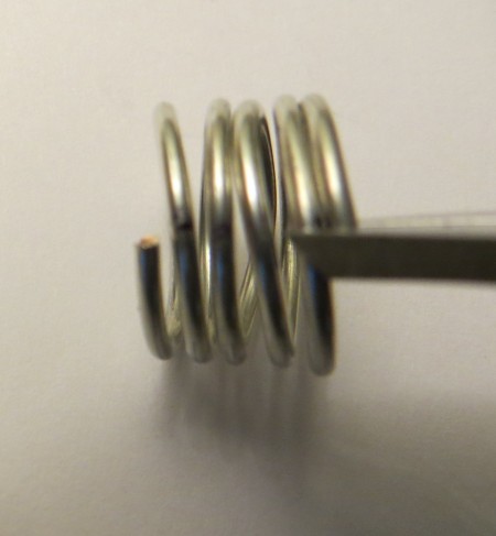 Making jump rings from wire.