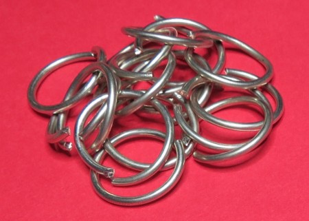A collection of jump rings.