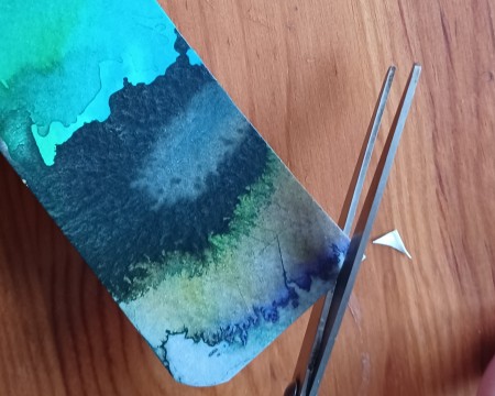 Rounding the corners of the bookmark.