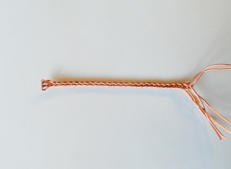 The finished braided length.