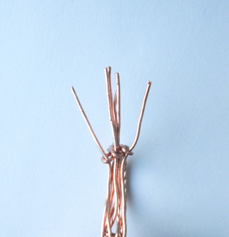 Finishing the copper ring.