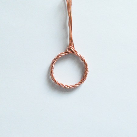 Finishing the copper ring.