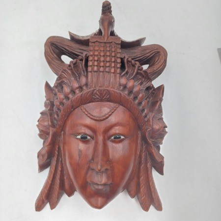 A wooden mask.