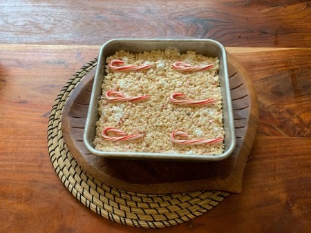 Candy Cane Rice Krispie Treats