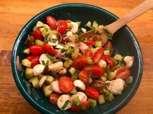 Caprese Salad with Cucumbers