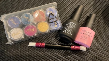 Supplies for DIY Oil Slick Nails