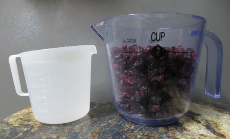 The ingredients for Cranberry Sauce Made From Dried Cranberries