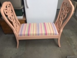 The finished Upcycled Chair Bench