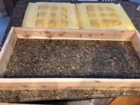 The bench seat frame.