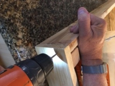 Assembling the bench seat.