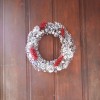 A wreath made from pine cones.