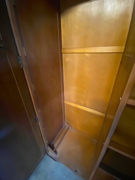 The inside of the wardrobe.