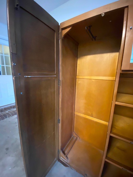 Inside the wardrobe.