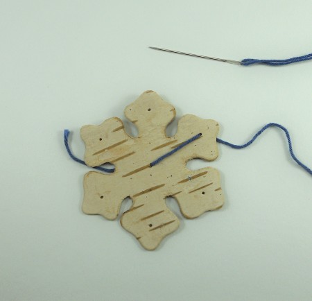 Decorating the snowflake.