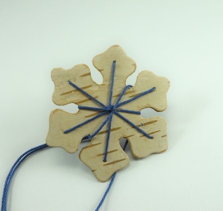 Decorating the snowflake.