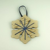 The completed Birch Bark Snowflake