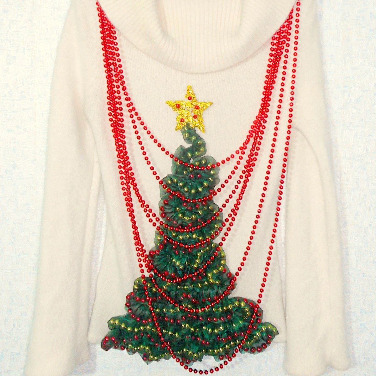 Ugly Christmas Tree Sweater | My Frugal Christmas