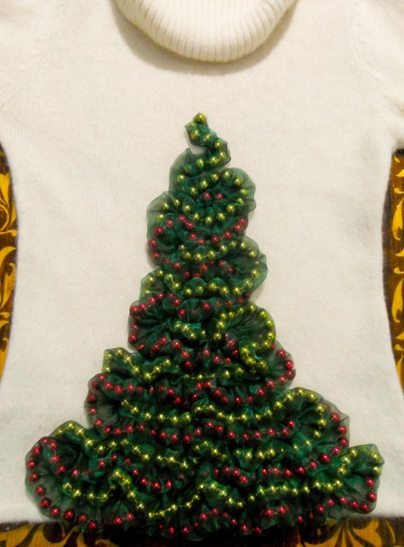 Closeup of ribbon arrangement