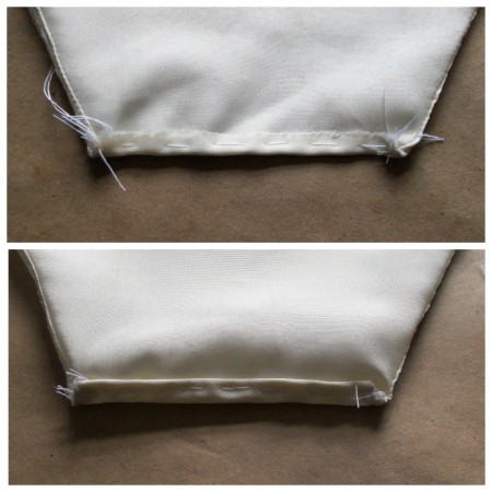 Closeups of hemming