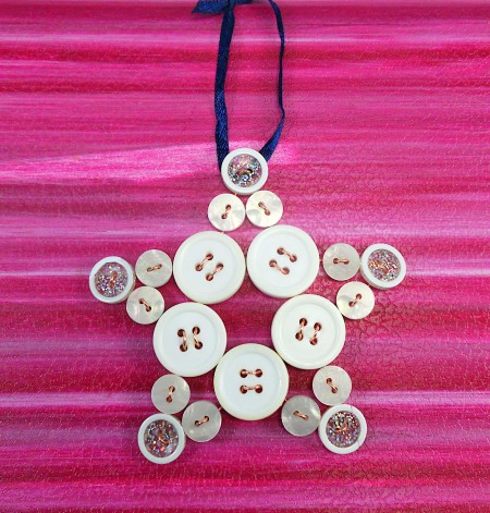 The completed star with ribbon hanger