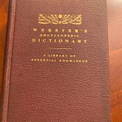 The front of a dictionary.