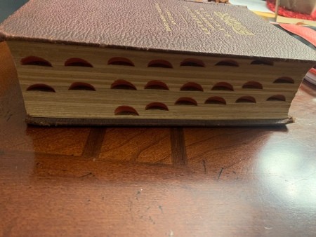 The side of a dictionary.